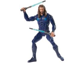 Boneco aquaman 30cm ataque duplo com luz e som - sunny