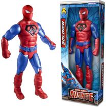 Boneco Aranha Soldier de 34cm na Caixa Super Heroes Spider