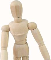 Boneco articulado 14cm madeira - ONYX TRADE