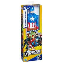 Boneco Articulado Capitão América Fig 12 Titan Hero 30cm, Hasbro Boneco Articulado Capitão América Fig 12 Titan Hero 30cm, Hasbro