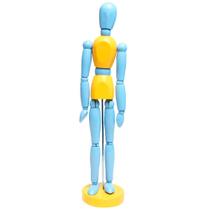 Boneco Articulado Color 30cm Azul e Amarelo Boneco Articulado Color 30cm Azul e Amarelo