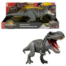 Boneco Articulado Dinossauro T-Rex Ataque Devorador Deluxe Com Luz Som e Movimento Jurassic World Rebirth Mattel