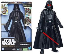 Boneco Articulado Eletrônico Star Wars Darth Vader Com Luz e Som - Galactic Action Interativo - Disney - Hasbro - F5955