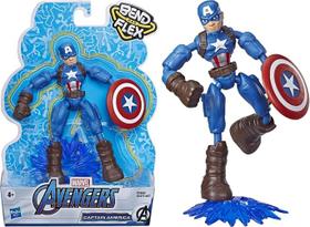 Boneco Articulado Fexível Capitão América Bend and Flex - Marvel - Vingadores - Hasbro - E7869