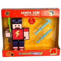 Boneco Articulado Gamer Skin Aventuras de Mike Algazarra