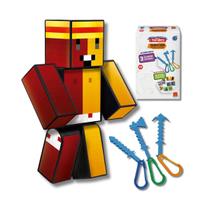 Boneco Articulado Geleia Gamer Skin 25cm Com Chaveiros