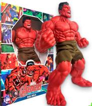 Boneco Articulado Hulk Vermelho Gigante 45cm - Marvel - Mimo Toys