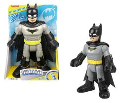 Boneco Articulado Imaginext XL 26cm Batman Traje Cinza e Preto - DC Super Friends - Liga da Justiça - Mattel