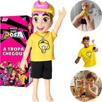 Boneco Articulado Influencer Youtuber Leozin Grupo Dos Rosa Desafio 26cm Baby Bink