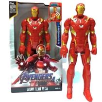 Boneco Articulado Iron Man Com Som Titan Hero Classic Avengers