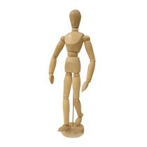 Boneco articulado madeira 20cm - moda arte manequim