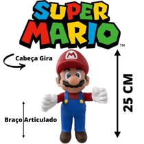 Boneco Articulado - Mario Bros 25cm - Super Mario