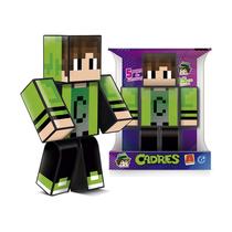 Boneco Articulado Minecraft Cadres Youtuber 25cm 5 Pontos Articulação Gamer Algazarra