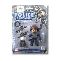 Boneco Articulado Policial Militar Construtor Acessórios Montar Brinquedo Menino Ação Boneco Articulado Policial Militar Construtor Acessórios Montar Brinquedo Menino Ação
