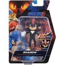 Boneco Articulado Shadow com LUZ Sonic 3 o Filme SUNNY