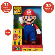Boneco Articulado - Super Mario - Its-A Me, Mario - 30 Frases e Sons - Candide