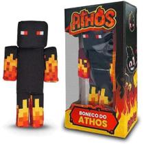 Boneco Athos Streamers Pelúcia Minecraft - 30cm