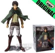 Boneco Attack On Titan Eren Yeager Master Stars Piece Bandai Banpresto Original