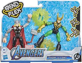 Boneco avengers bend & flex: thor e loki f0245