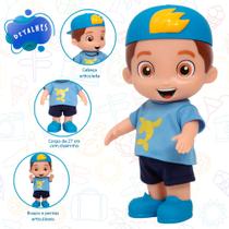 Boneco Aventureiro Azul Youtuber 100% Vinil Sem Som 1240 Boneco Aventureiro Azul Youtuber 100% Vinil Sem Som 1240