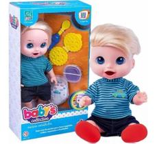 Boneco Baby Come Comidinho E Faz Cocô Caquinha Menino - Super Toys