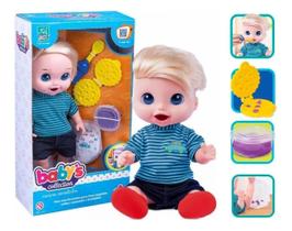 Boneco Baby Comidinha Alive Come Faz Caquinha C/ Acessorios - Super Toys