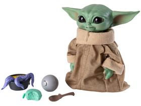 Boneco Baby Yoda Star Wars The Mandalorian - Galactic Snackin Grogu 23cm com Acessórios Hasbro