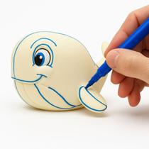 Boneco Baleia Pintura Aqua Art Com Canetinhas e Duchinha Boneco Baleia Pintura Aqua Art Com Canetinhas e Duchinha