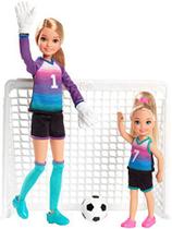 Boneco Barbie Time Stacie & Chelsea Playground Futebol - Aventura em Equipe