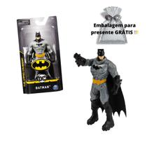Boneco Batman 15cm Articulado DC 2187 - Batman Cinza