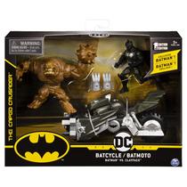 Boneco Batman Action Figure Batciclo vs Clayface Original