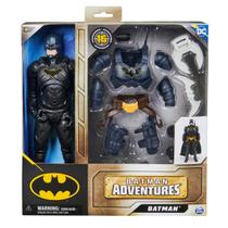 Boneco Batman de 30cm com Armadura de Batalha + Acessórios - Sunny