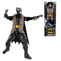 Boneco Batman de 30cm DC Preto com Sobretudo Marrom Sunny