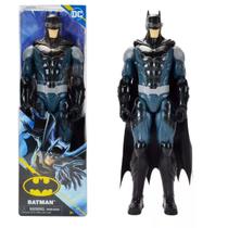 Boneco Batman Traje Cinza Óculos Articulado Figura 30Cm