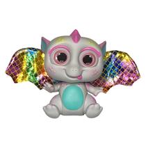 Boneco Bebê Dragão Flying Baby Branco Com Asas Móveis 22cm
