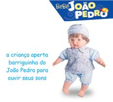 Boneco Bebê Menino João Pedro Com Som de Choro e Mais