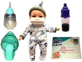 Boneco Bebê Menino Recém Nascido Newborn Bebezinho Real Faz Xixi Estilo Reborn - Super Toys