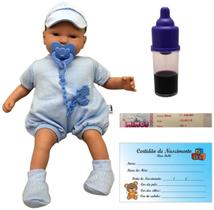 Boneco Bebê Real Menino Recém Nascido Ninos Reborn Pesadinho Azul - Acompanha Acessórios - Cotiplás Boneco Bebê Real Menino Recém Nascido Ninos Reborn Pesadinho Azul - Acompanha Acessórios - Cotiplás