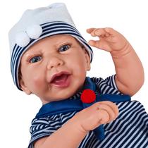 Boneco Bebê Reborn Marinheiro Anny Doll Baby Brinquedo Infantil Menino Com Acessórios 2501 - Cotiplás