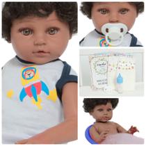 Boneco Bebê Reborn Masculino Cabelo Cacheado Pode Dar Banho Boneco Bebê Reborn Masculino Cabelo Cacheado Pode Dar Banho