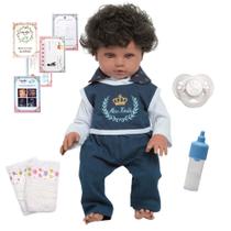 Boneco Bebê Reborn Masculino Negro Recém Nascido Lindo