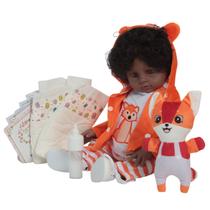 Boneco Bebê Reborn Menino Cabelo Cacheado Raposinha 46cm Boneco Bebê Reborn Menino Cabelo Cacheado Raposinha 46cm