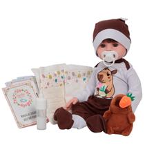 Boneco Bebê Reborn Menino Fala 30 Frases Capivara Itens