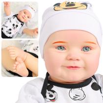 Boneco Bebê Reborn Menino Fofinho Corpinho Siliconado Pode Dar Banho