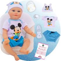 Boneco Bebê Reborn Menino Fofinho Corpinho Siliconado Pode Dar Banho