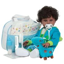 Boneco Bebê Reborn Menino Girafinha Negro Enxoval Completo