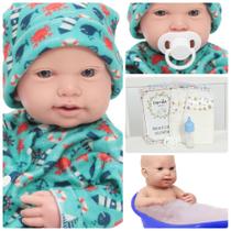 Boneco Bebê Reborn Menino Olhos Azuis Realista Pode Banho Boneco Bebê Reborn Menino Olhos Azuis Realista Pode Banho