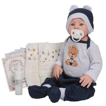 Boneco Bebê Reborn Menino Realista Carequinha Com Itens