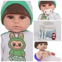 Boneco Bebê Reborn Príncipe Recém Nascido Enxoval Completo Boneco Bebê Reborn Príncipe Recém Nascido Enxoval Completo