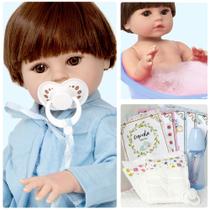Boneco Bebê Reborn Realista 100% Silicone Principe 11 Itens